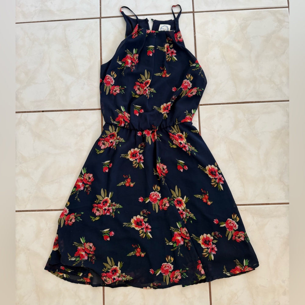 Blue Rain Navy Floral Dress
